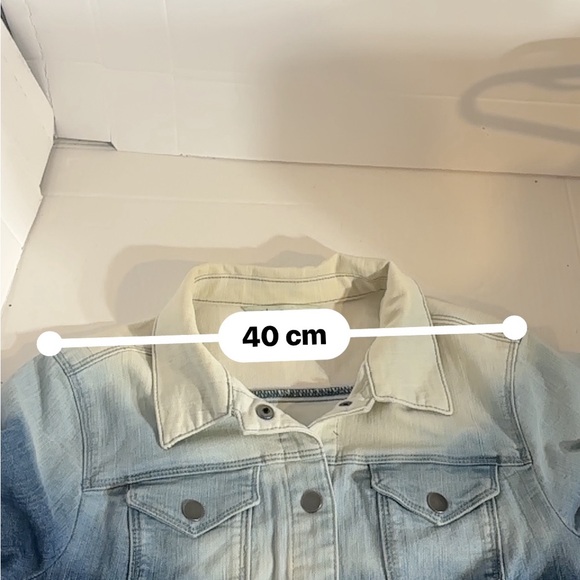 Cleo Blue and White Ombre Denim Jacket - Picture 4 of 8